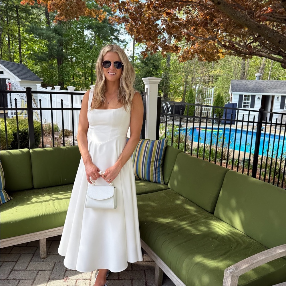 The Ultimate Muse High Waist Square Neck Midi Dress